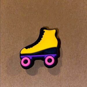 🐊6/$12🐊 Retro Yellow and Black Roller Skate Croc Charm